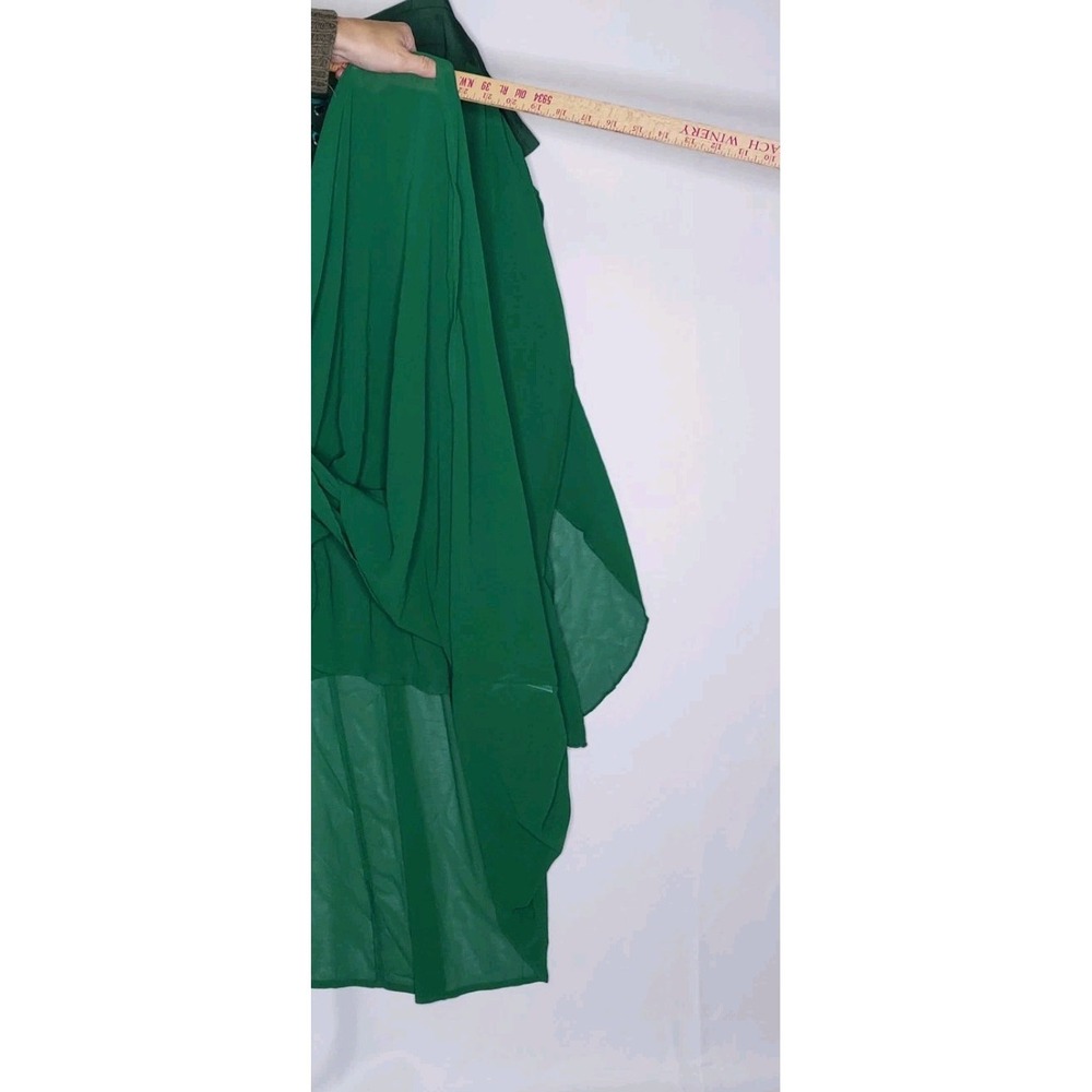 Fairycore Whimsigoth Dress 4XL Green Lace-Up Strappy Cold Shoulder‎ Renaissance - Picture 9 of 13